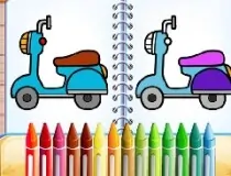 Cute Bike Coloring Book